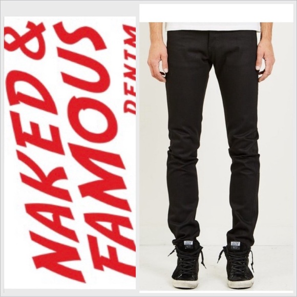 Naked and Famous Super Guy in Solid Black Selvedge Size 33 ( 32x33.5) - Picture 1 of 16